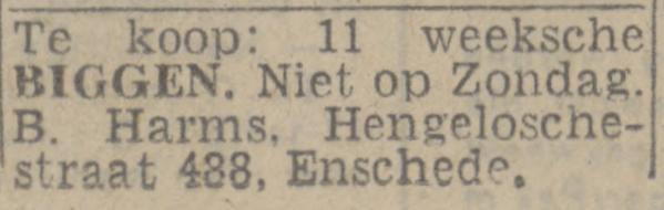 Hengelosestraat 488 B. Harms advertentie Twentsch nieuwsblad 23-6-1944.jpg