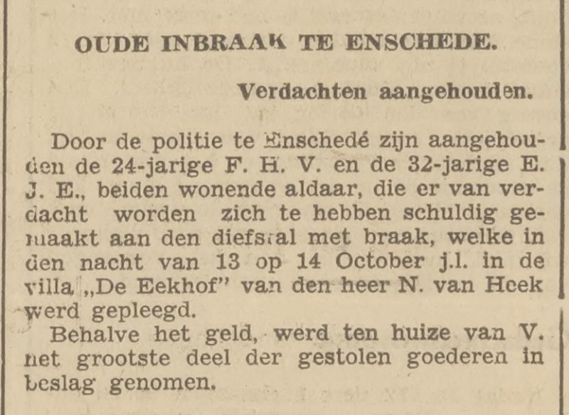 Hengelosestraat 751 N. van Heek villa De Eekhof krantenbericht 13-12-1934.jpg