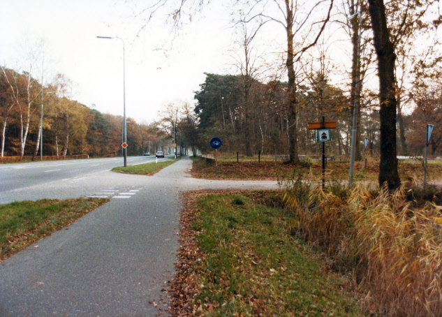 Hengelosestraat 782 met fietspad. Rechts de Broeierdweg. Omstreeks 1984..jpg