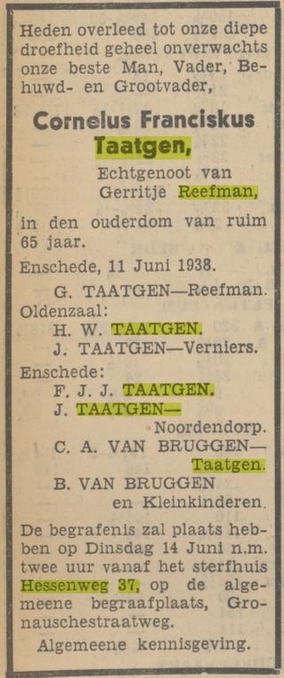 Hessenweg 37 C.F. Taatgen overlijdensadvertentie Tubantia 13-6-1938.jpg