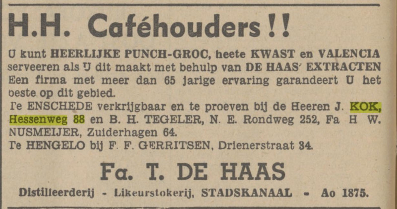 Hessenweg 88 J. Kok advertentie Tubantia 31-1-1942.jpg