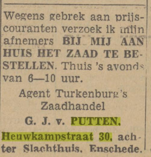 Heuwkampstraat 30 G.J. van Putten advertentie Twentsch nieuwsblad 12-2-1943.jpg