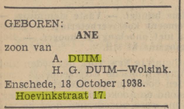 Heutinkstraat 17 A. Duim advertentie Tubantia 19-10-1938.jpg