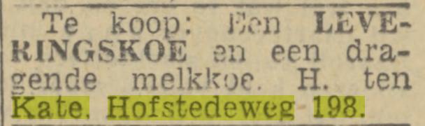 Hofstedeweg198 H. ten Kate advertentie Twentsch nieuwsblad 23-11-1943.jpg