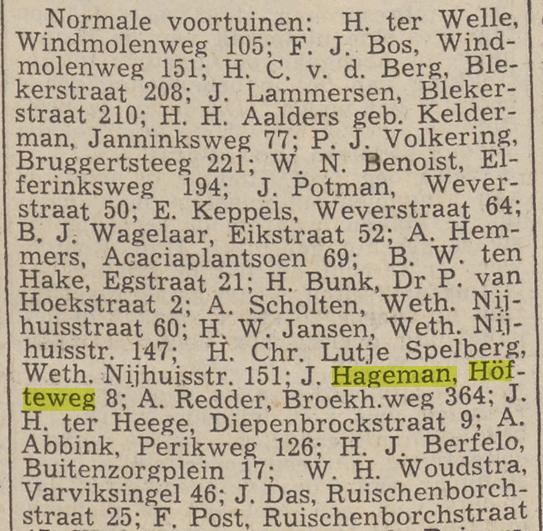 Höfteweg 8 J. Hageman krantenbericht Twentsche courant 4-11-1953.jpg