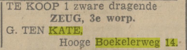 Hoge Boekelerweg 14 G. ten Kate advertentie Tubantia 11-9-1942.jpg