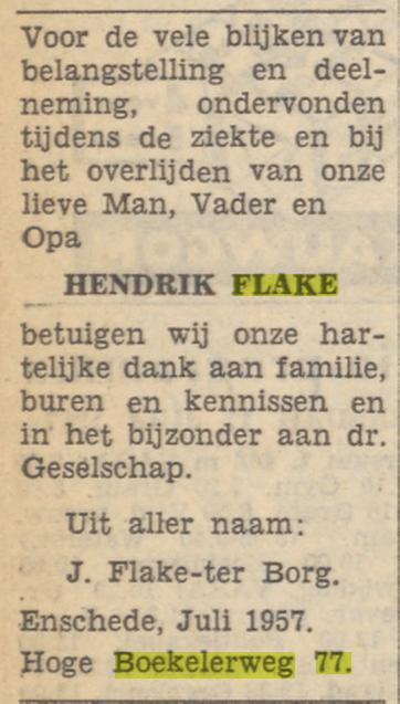 Hoge Boekelerweg 77 Hendrik Flakeadvertentie Tubantia 17-7-1957.jpg
