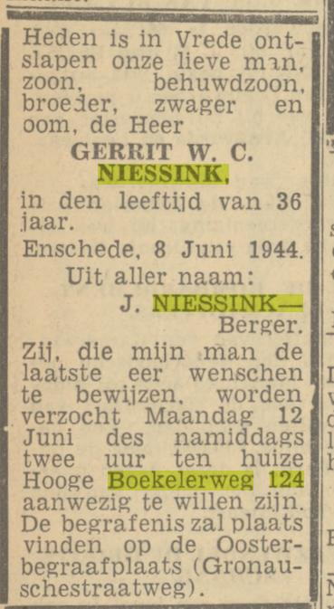 Hoge Boekelerweg 124 G.W.C. Niessink advertentie Twentsch nieuwsblad 9-6-1944.jpg