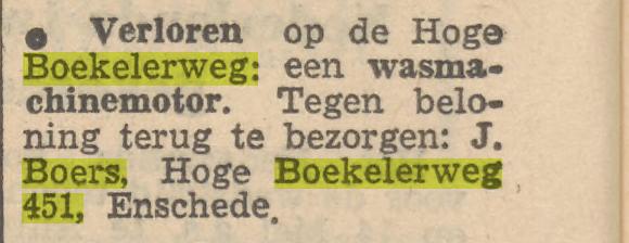 Hoge Boekelerweg 451 J. Boers advertentie Tubantia 7-5-1953.jpg