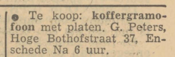 Hoge Bothofstraat 37 G. Peters advertentie Tubantia 29-8-1950.jpg