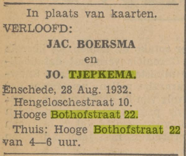 Hoge Bothofstraat 22 J. Tjepkema advertentie Tubantia 27-8-1932.jpg