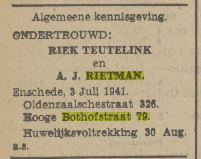 Hoge Bothofstraat 79 A.J. Rietman advertentie Tubantia 3-7-1941.jpg