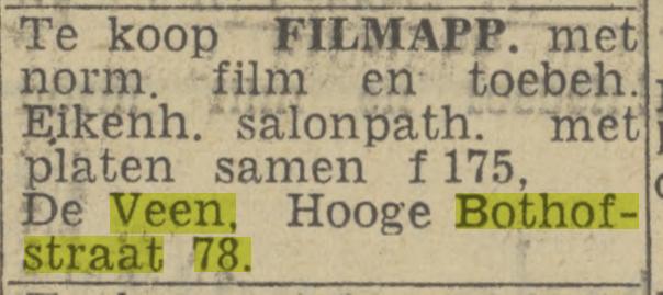 Hoge Bothofstraat 78 De Veen advertentie Twentsch nieuwsblad 2-8-1943.jpg