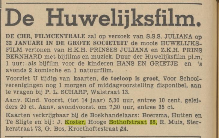 Hoge Bothofstraat 88 J. Koster advertentie Tubantia 13-1-1937.jpg
