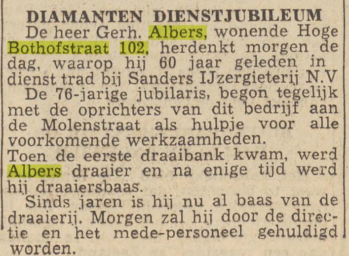 Hoge Bothofstraat 102 Gerh. Albers metaaldraaier krantenbericht Twentsche Courant 11-4-1950.jpg