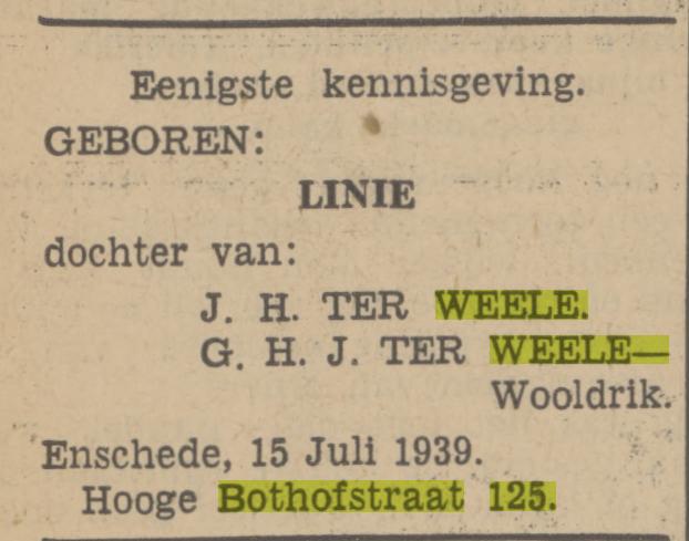 Hoge Bothofstraat 125 J.H. ter Weele advertentie Tubantia 17-7-1939.jpg