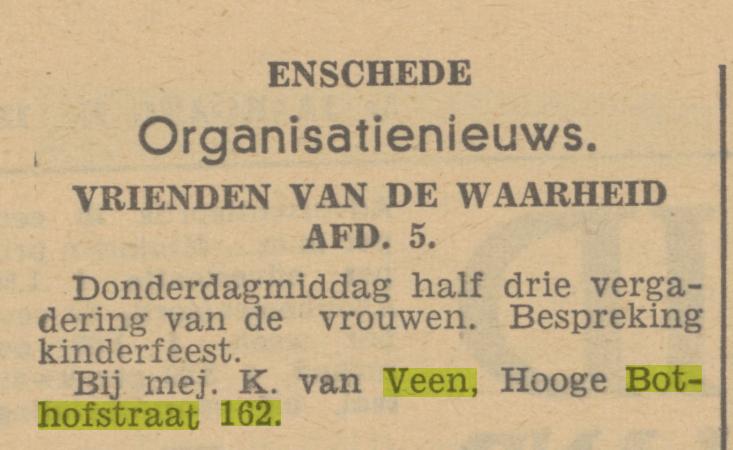 Hoge Bothofstraat 152 K. van Veen krantenbericht De Waarheid 22-8-1945.jpg