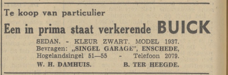 Hogelandsingel 55 Singel garage W.H. Damhuis advertentie Tubantia 1-11-1938.jpg