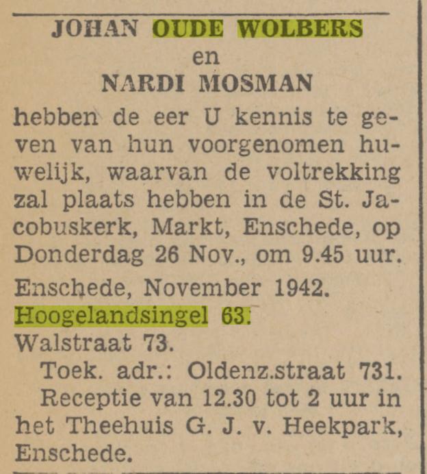 Hogelandsingel 63 J. Oude Wolbers advertentie Tubantia 7-11-1942.jpg