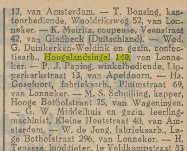 Hogelandsingel 140 Wed. G. Duinkerken-Weldink krantenbericht Tubantia 27-8-1929.jpg