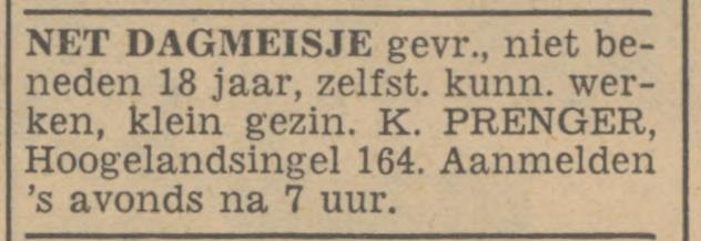 Hogelandsingel 164 K. Prenger advertentie 3-8-1940.jpg