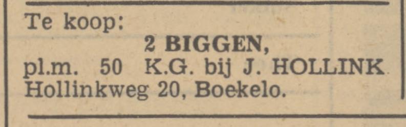 Hollinkweg 20 Boekelo J. Hollink advertentie Tubantia 18-12-1940.jpg
