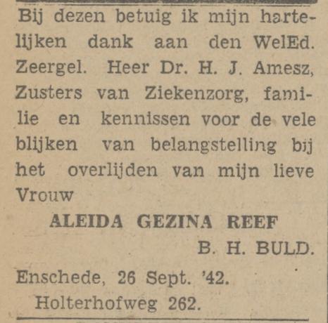 Holterhofweg 262 A.G. Reef advertentie Tubantia 20-9-1942.jpg