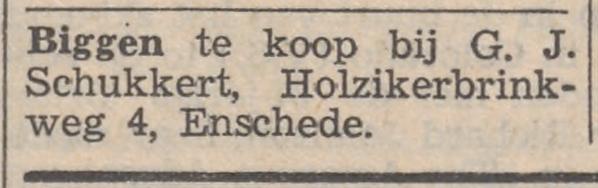 Holzikerbrinkweg 4 G.J. Schukkert advertentie Tubantia 16-3-1965.jpg