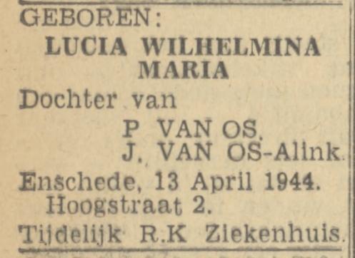 Hoogstraat 2 P. van Os advertentie Twentsch nieuwsblad 14-4-1944.jpg