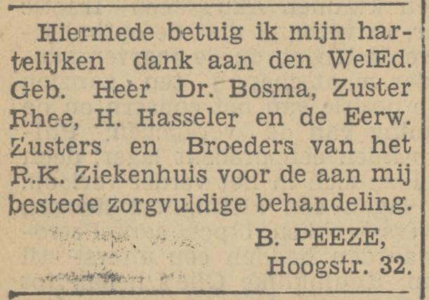 Hoogstraat 32 B. Peeze advertentie TubANTIA 27-6-1934.jpg