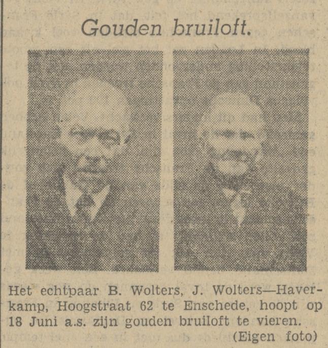 Hoogstraat 62 B. Wolters krantenbericht Tubantia 14-6-1941.jpg