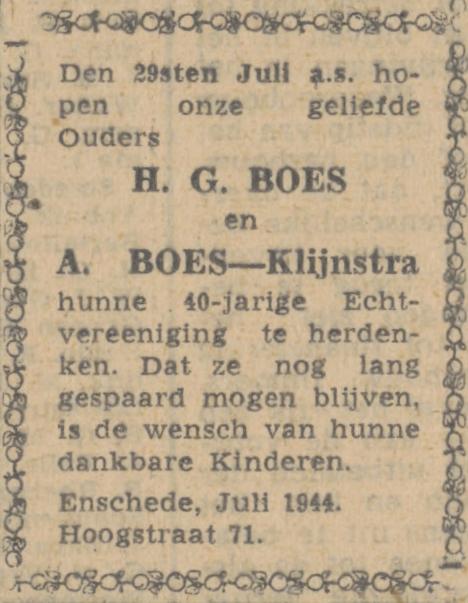 Hoogstraat 71 H.G. Boes advertentie 26-7-1944.jpg
