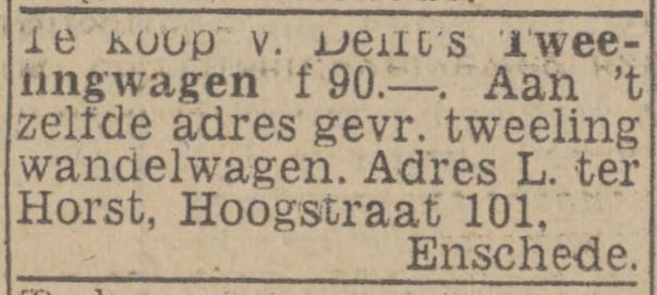 Hoogstraat 101 L. ter Horst advertentie Twentsch nieuwsblad 4-2-1943.jpg