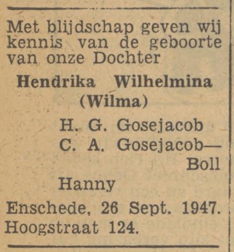 Hoogstraat 124 H.G. Gosejacob advertentie Tubantia 27-9-1947.jpg