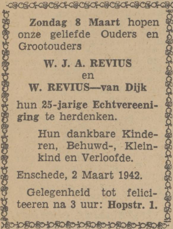 Hopstraat 1 W.J.A. Revius advertentie Tubantia 4-3-1942.jpg