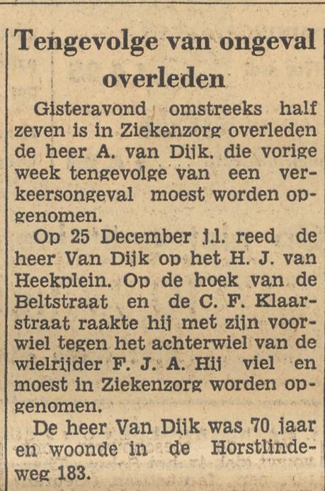 Horstlindeweg 183 A. van Dijk krantenbericht Tubantia 31-12-1954.jpg