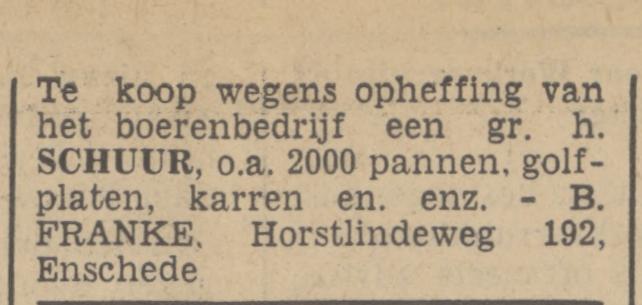 Horstlindeweg 192 B. Franke advertentie Tubantia 10-6-1939.jpg