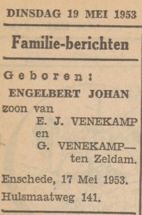 Hulsmaatweg 141 E.J. Venekamp advertentie Tubantia 19-5-1953.jpg