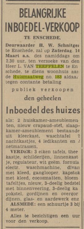 Hulsmaatweg 183 L. van Teeffelen advertentie Tubantia 7-3-1942.jpg