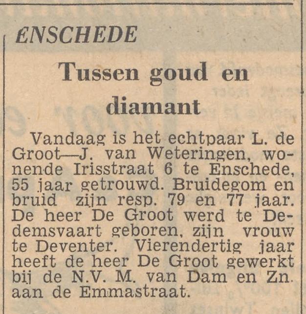 Irisstraat 6 L. de Groot krantenbericht Tubantia 6-11-1957.jpg