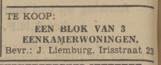 Irisstraat 23 J. Liemburg advertentie Tubantia 1-8-1940.jpg