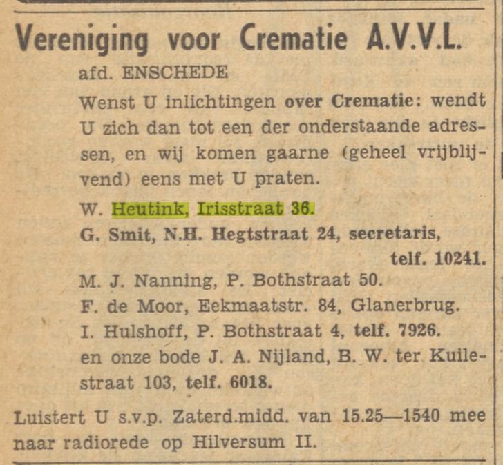 Irisstraat 36 W. Heutink advertentie Tubantia 11-11-1959.jpg