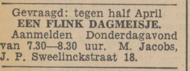 J.P. Sweelinckstraat 18 M. Jacobs advertentie Tubantia 25-3-1936.jpg