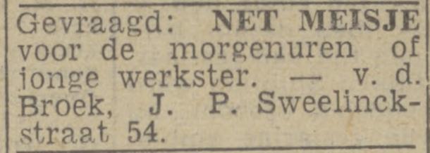 J.P. Sweelinckstraat 54 van den Broek advertentie Twentsch nieuwsblad 10-9-1943.jpg