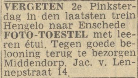 Jacob van Lennepstraat 14 Middendorp advertentie Twentsch nieuwsblad 3-6-1944.jpg