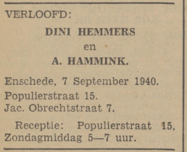 Jacob Obrechtstraat 7 A. Hammink advertentie Tubantia 4-9-1940.jpg