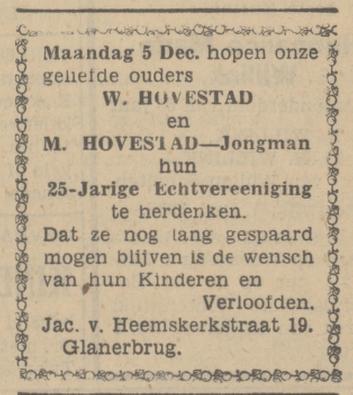 Jacob van Heemskerkstraat 19 W. Hovestad advertentie Tubantia 2-12-1938.jpg