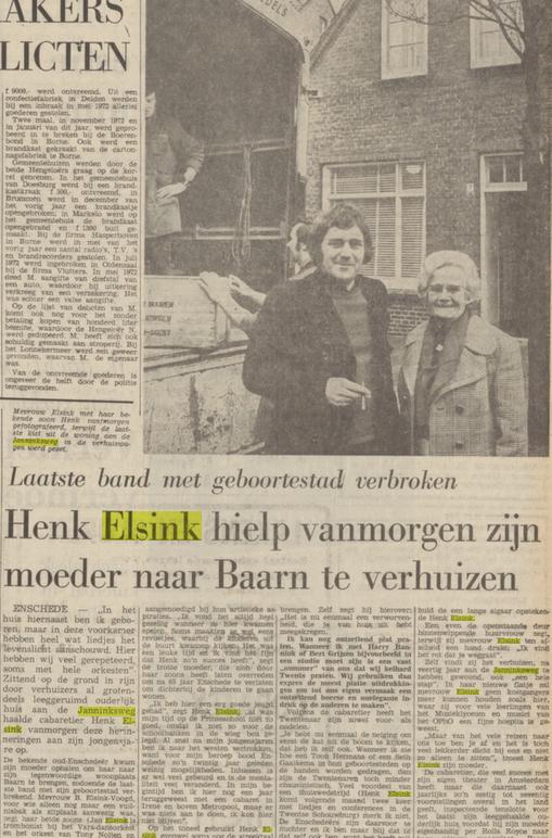 Janninksweg 5 Henk Elsink krantenbericht Tubantia 19-2-1973.jpg