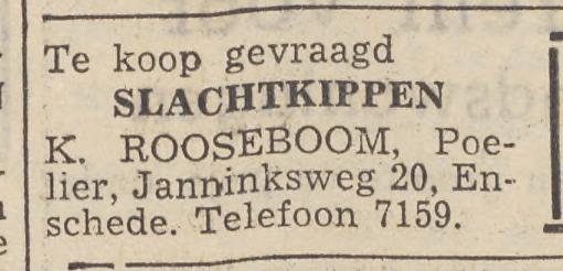 Janninksweg 20 K. Rooseboom advertentie Twentsche courant 22-2-1952.jpg