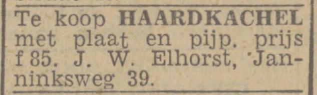 Janninksweg 39 J.W. Elhorst advertentie Twentsch nieuwsblad 13-12-1944.jpg